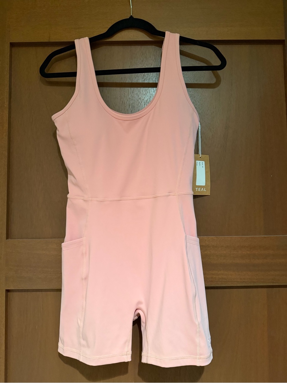 TEAL Women's Pink Sleeveless Athletic Romper